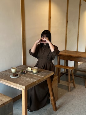 「アイテム（ワンピース/ドレス）」を使った、natsuki06160309さん（レディース・158cm）の秋コーディネート