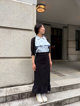 「ampm（エーエムピーエム）のアイテム」を使った、hachan74さん（レディース・157cm）の夏コーディネート