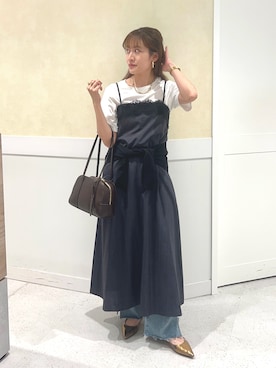 「NATURAL BEAUTY BASIC（ナチュラルビューティーベーシック）のアイテム」を使った、eri🍒さん（レディース・161cm）の夏コーディネート