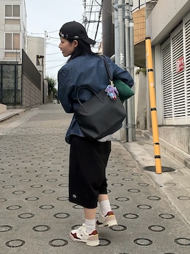 「LACOSTE（ラコステ）のアイテム」を使った、Nnさん（レディース・157cm）の夏コーディネート