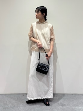「ATON（エイトン）のアイテム」を使った、THE TOKYO WOMENSさん（レディース・156cm）の夏コーディネート