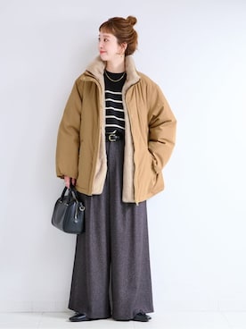 「Simplicite（サンプリシテ）のアイテム」を使った、 Kanakoさん（レディース・163cm）の秋コーディネート