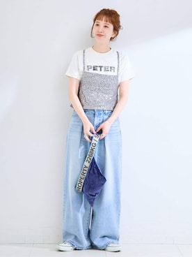 「Simplicite（サンプリシテ）のアイテム」を使った、 Kanakoさん（レディース・163cm）の夏コーディネート