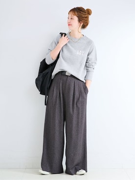 「Simplicite（サンプリシテ）のアイテム」を使った、 Kanakoさん（レディース・163cm）の秋コーディネート