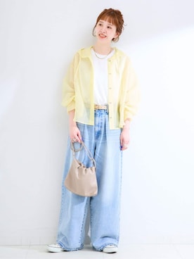 「Simplicite（サンプリシテ）のアイテム」を使った、 Kanakoさん（レディース・163cm）の春コーディネート
