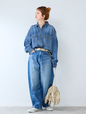 「B.C STOCK（ベーセーストック）のアイテム」を使った、 Kanakoさん（レディース・163cm）の秋コーディネート