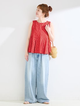 「Simplicite（サンプリシテ）のアイテム」を使った、 Kanakoさん（レディース・163cm）の春コーディネート