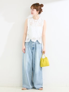 「Simplicite（サンプリシテ）のアイテム」を使った、 Kanakoさん（レディース・163cm）の春コーディネート
