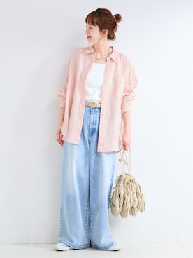 「Simplicite（サンプリシテ）のアイテム」を使った、 Kanakoさん（レディース・163cm）の春コーディネート