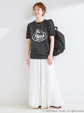 「リンガーTシャツ」｜ Kanakoさん（レディース・163cm）の夏コーディネート
