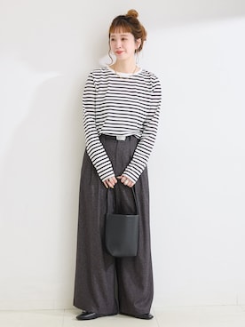 「Simplicite（サンプリシテ）のアイテム」を使った、 Kanakoさん（レディース・163cm）の秋コーディネート