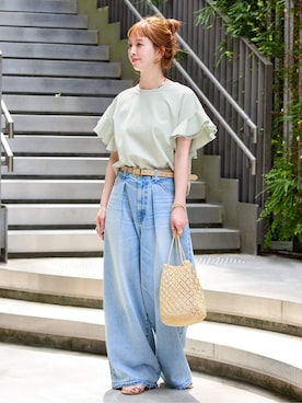 「Simplicite（サンプリシテ）のアイテム」を使った、 Kanakoさん（レディース・163cm）の春コーディネート