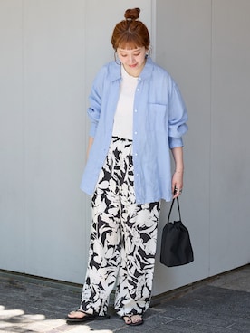 「フレンチリネン」｜ Kanakoさん（レディース・163cm）の春コーディネート