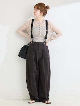 「Simplicite（サンプリシテ）のアイテム」を使った、 Kanakoさん（レディース・163cm）の秋コーディネート