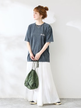 「BEN DAVIS（ベンデイビス）のアイテム」を使った、 Kanakoさん（レディース・163cm）の夏コーディネート