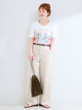 「Simplicite（サンプリシテ）のアイテム」を使った、 Kanakoさん（レディース・163cm）の春コーディネート