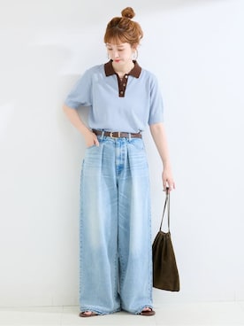 「B.C STOCK（ベーセーストック）のアイテム」を使った、 Kanakoさん（レディース・163cm）の夏コーディネート