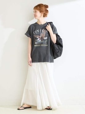 「GOOD ROCK SPEED（グッドロックスピード）のアイテム」を使った、 Kanakoさん（レディース・163cm）の夏コーディネート