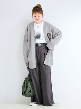 「Simplicite（サンプリシテ）のアイテム」を使った、 Kanakoさん（レディース・163cm）の秋コーディネート