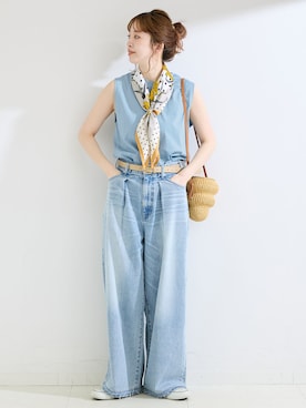 「Simplicite（サンプリシテ）のアイテム」を使った、 Kanakoさん（レディース・163cm）の春コーディネート