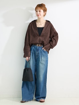 「Simplicite（サンプリシテ）のアイテム」を使った、 Kanakoさん（レディース・163cm）の秋コーディネート