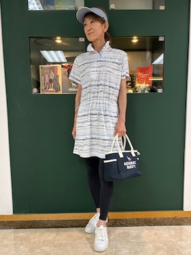 「アイテム（サンバイザー）」を使った、sioさん（レディース・165cm）の夏コーディネート