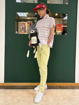 「アイテム（サンバイザー）」を使った、sioさん（レディース・165cm）の夏コーディネート