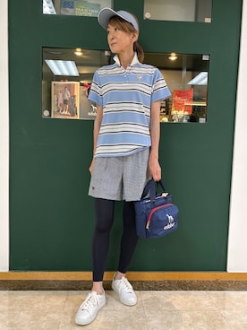 「アイテム（サンバイザー）」を使った、sioさん（レディース・165cm）の夏コーディネート