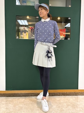 「アイテム（サンバイザー）」を使った、sioさん（レディース・165cm）の秋コーディネート