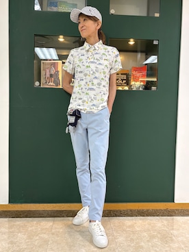 「adabat（アダバット）のアイテム」を使った、sioさん（レディース・165cm）の夏コーディネート