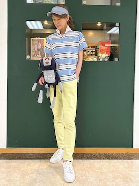 「アイテム（サンバイザー）」を使った、sioさん（レディース・165cm）の夏コーディネート