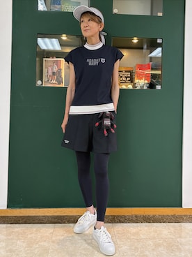 「アイテム（サンバイザー）」を使った、sioさん（レディース・165cm）の夏コーディネート