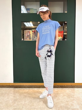「アイテム（サンバイザー）」を使った、sioさん（レディース・165cm）の夏コーディネート