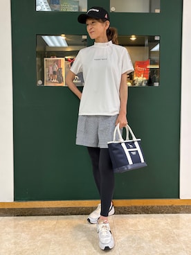 「ADABAT STREAM（アダバットストリーム）のアイテム」を使った、sioさん（レディース・165cm）の夏コーディネート