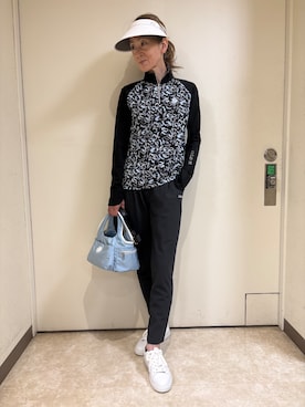 「アイテム（サンバイザー）」を使った、sioさん（レディース・165cm）の春コーディネート