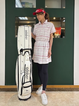 「アイテム（サンバイザー）」を使った、sioさん（レディース・165cm）の夏コーディネート