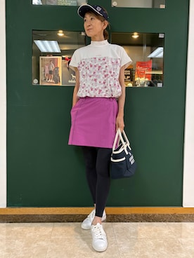 「アイテム（サンバイザー）」を使った、sioさん（レディース・165cm）の夏コーディネート
