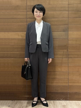「レディーススーツ」｜ゆうあさん（レディース・162cm）の秋コーディネート