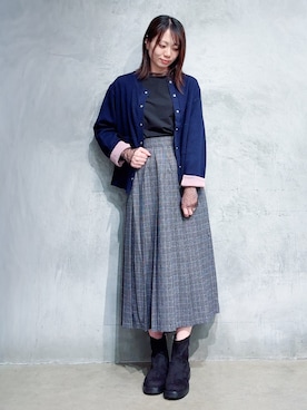 「THE SHOP TK （ザ ショップ ティーケー ）のアイテム（Tシャツ/カットソー）」を使った、misaさん（レディース・162cm）の秋コーディネート