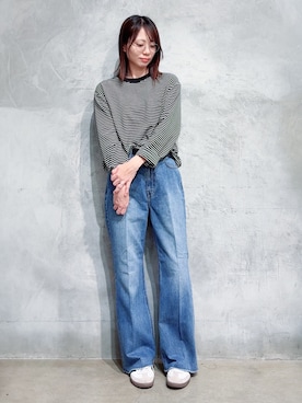 「THE SHOP TK （ザ ショップ ティーケー ）のアイテム（Tシャツ/カットソー）」を使った、misaさん（レディース・162cm）の秋コーディネート