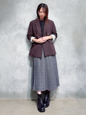 「THE SHOP TK （ザ ショップ ティーケー ）のアイテム（Tシャツ/カットソー）」を使った、misaさん（レディース・162cm）の秋コーディネート