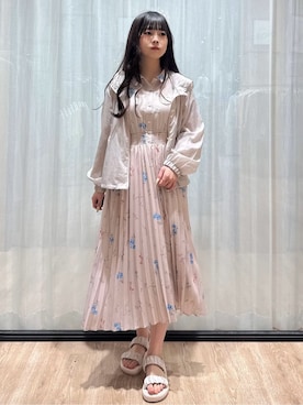 「index（インデックス）のアイテム（ブルゾン）」を使った、ぞうげさん（レディース・158cm）の春コーディネート
