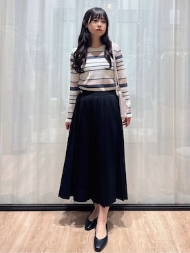 「index（インデックス）のアイテム（トップス）」を使った、ぞうげさん（レディース・158cm）の春コーディネート