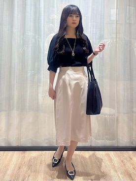 「index（インデックス）のアイテム（トップス）」を使った、ぞうげさん（レディース・158cm）の春コーディネート