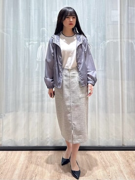 「index（インデックス）のアイテム（ブルゾン）」を使った、ぞうげさん（レディース・158cm）の春コーディネート