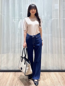 「index（インデックス）のアイテム（トップス）」を使った、ぞうげさん（レディース・158cm）の春コーディネート