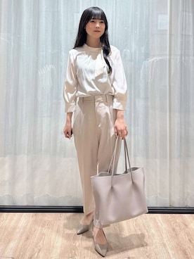 「index（インデックス）のアイテム（パンツ）」を使った、ぞうげさん（レディース・158cm）の春コーディネート