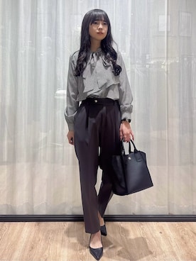 「index（インデックス）のアイテム（トップス）」を使った、ぞうげさん（レディース・158cm）の冬コーディネート