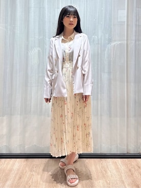 「HusHusH（ハッシュアッシュ）のアイテム」を使った、ぞうげさん（レディース・158cm）の春コーディネート