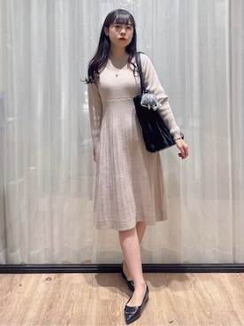 「アイテム（チャーム、グレー系）」を使った、ぞうげさん（レディース・158cm）の冬コーディネート